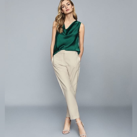 NWT REISS | Elle Satin Cowl Neck Top - Picture 5 of 6